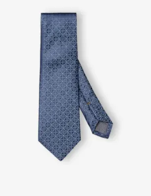 ETON Geometric-Pattern Silk Tie - LIGHT PURPLE