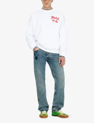 DIESEL Flocked Graphic-Print Cotton Jumper detail 2