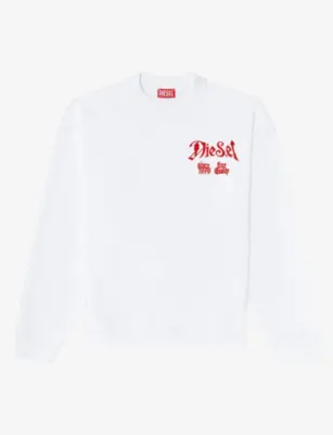 DIESEL Flocked Graphic-Print Cotton Jumper
