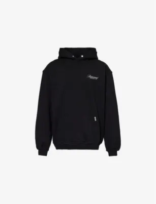 REPRESENT Owners Club Script kangaroo-pocket relaxed-fit cotton-jersey hoody