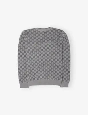 GUCCI GG Jacquard Wool Jumper - 10 years detail 3