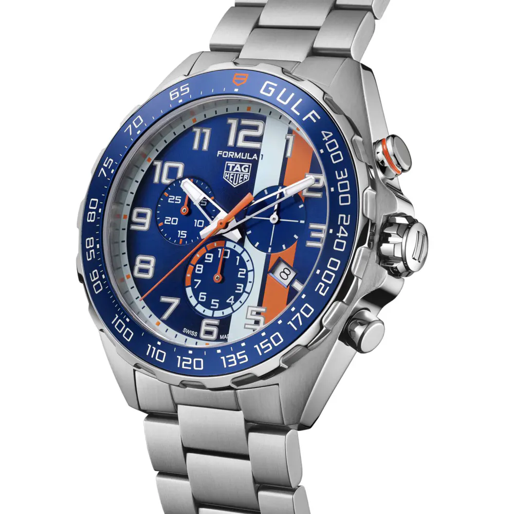 TAG Heuer Formula 1 Chronograph X Gulf 43mm Mens Watch detail 2