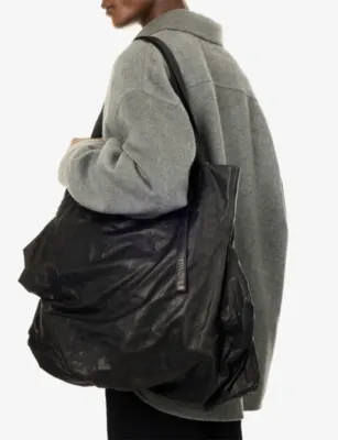 YOHJI YAMAMOTO Unevenness Leather Tote Bag detail 3