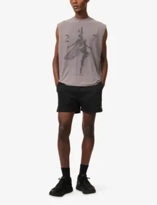 247 BY REPRESENT 247 Fallen Angel Graphic-Print Cotton-Jersey Tank Top detail 2