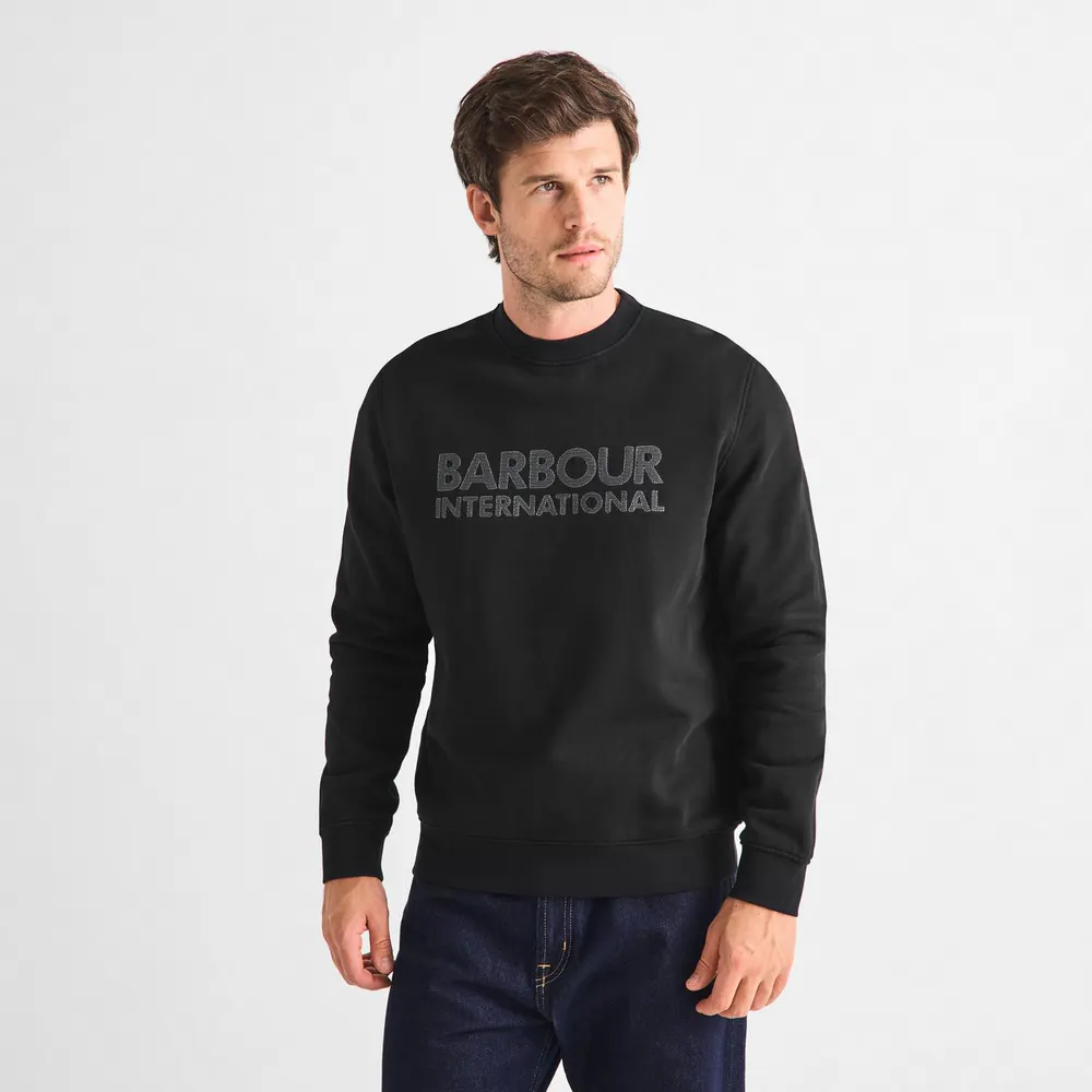 Barbour International Men's International Logo Crew Cotton Sweatshirt detail 3