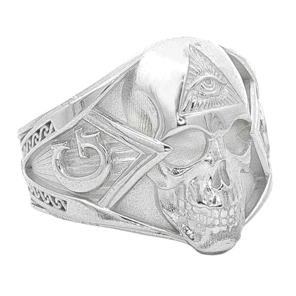 MARYAM - For Him SILVER For Him All Seeing Eye Skull Ring 71042 in 6.5 / Antique – Ring