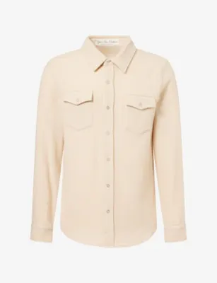 GODS TRUE CASHMERE Gemstone-Embellished Cashmere Shirt in PALE OAT – Mens | Shirts | Casual Shirts | Long-sleeved