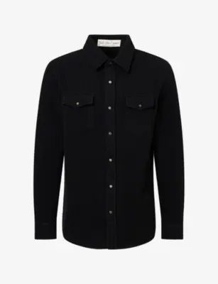 GODS TRUE CASHMERE Gemstone-Embellished Cashmere Shirt in BLACK – Mens | Shirts | Casual Shirts | Long-sleeved