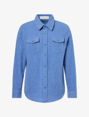 GODS TRUE CASHMERE Gemstone-Embellished Cashmere Shirt in DENIM – Mens | Shirts | Casual Shirts | Long-sleeved