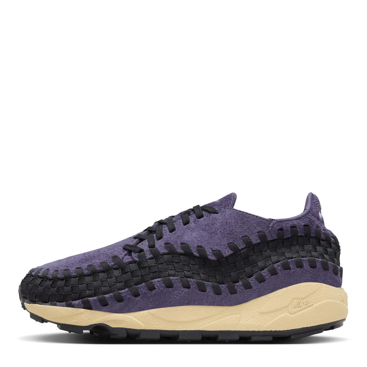 For Him Nike Air Footscape Woven Low Trainers in Darl Raisin, additional product view 2