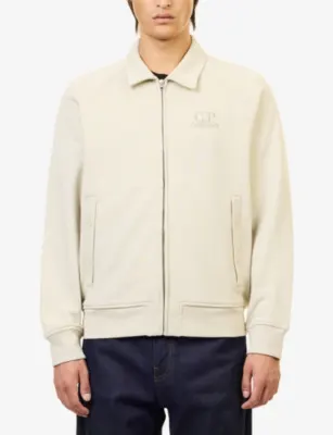 CP COMPANY Brand-Embroidered Cotton-Jersey Jacket detail 3