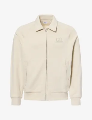 CP COMPANY Brand-Embroidered Cotton-Jersey Jacket