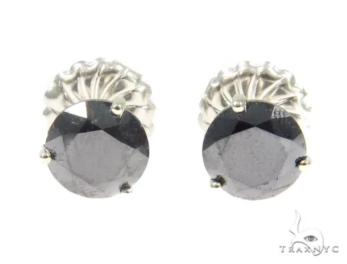 RINA - For Him FACTORY Prong Black Diamond Stud Earrings 44528 in Rose Gold – Earrings