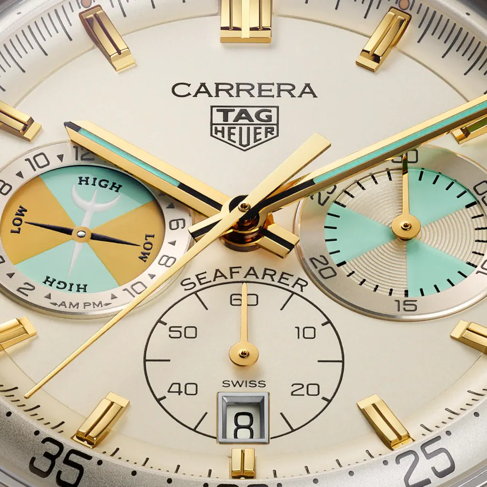 TAG Heuer Carrera Chronograph Seafarer 42mm Mens Watch Beige in Beige, additional product view 3