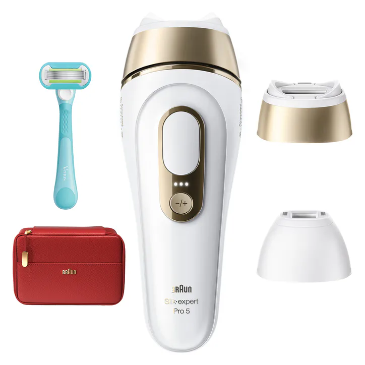 BRAUN IPL Silk·expert Pro 5, At Home Hair Removal, 2 Attachment Heads, PL5221 detail 3