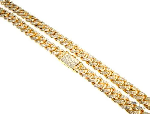 RINA - For Him CUSTOM Diamond Miami Cuban Link Chain 28 Inches 12mm 64100 in Rose Gold – Chain