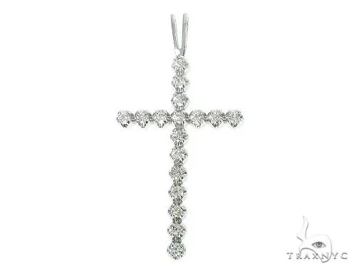 RINA - For Him FACTORY Prong Diamond Cross Crucifix 49454 in Rose Gold – Pendant
