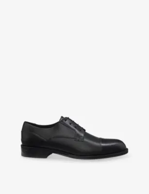BOSS Lace-Up Leather Derby Shoes - BLACK - EUR 42.5 / 8.5 UK MEN