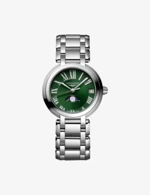 LONGINES L8.115.4.61.6 PrimaLuna Moonphase Stainless-Steel Quartz Watch