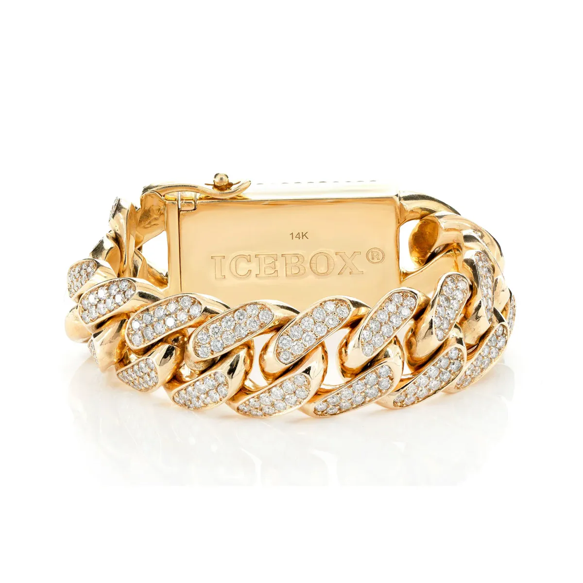 For Him Two Row Diamond Miami Cuban Link Bracelet in Rose Gold / 6.5" / SI – Bracelet