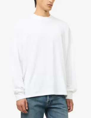 THE ROW Dolino Long-Sleeve Cotton T-Shirt detail 3