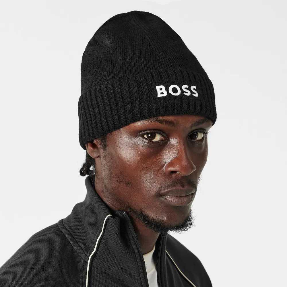 Boss Mens BOSS GREEN Embroidered Sports Beanie Hat (Asport) detail 3