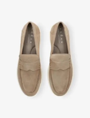 HOGAN H668 Mocassino Suede Loafers - EUR 46 / 12 UK MEN in Beige, additional product view 2