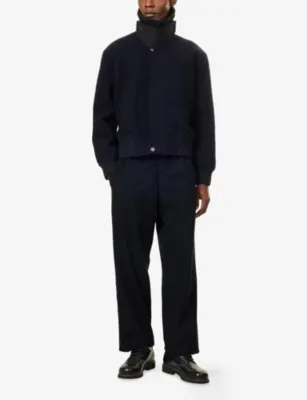 CRAIG GREEN Flight Relaxed-Fit Wool Jacket in NAVY, additional product view 2