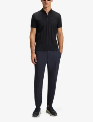BOSS Brand-Embossed Short-Sleeved Cotton Polo Shirt detail 2