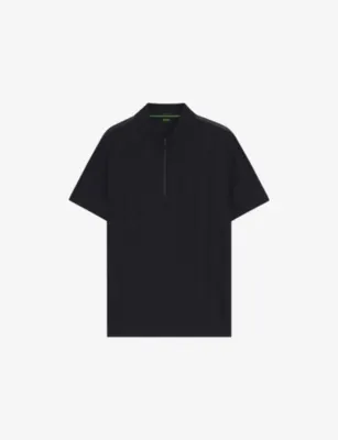 BOSS Brand-Embossed Short-Sleeved Cotton Polo Shirt