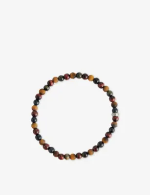 THOMAS SABO Talisman Sterling-Silver And Tiger-Eye Beaded Bracelet - 21cm