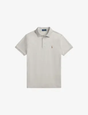 POLO RALPH LAUREN Brand-Embroidered Short-Sleeved Cotton Polo Shirt