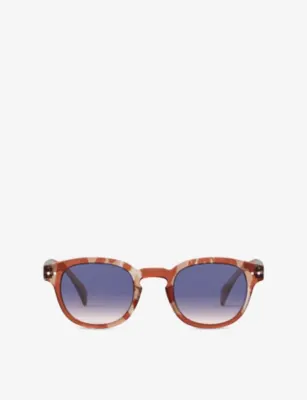 IZIPIZI #C Wild Hooves Square Acetate Sunglasses – Mens | Sunglasses | Round