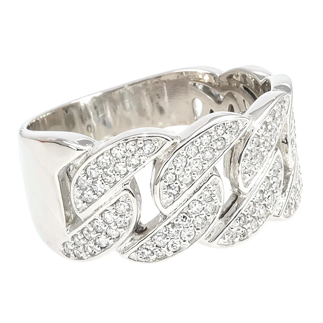 RINA - For Him FACTORY 14K Gold Miami Cuban Link Diamond Ring 65031 in Rose Gold / 7 – Ring