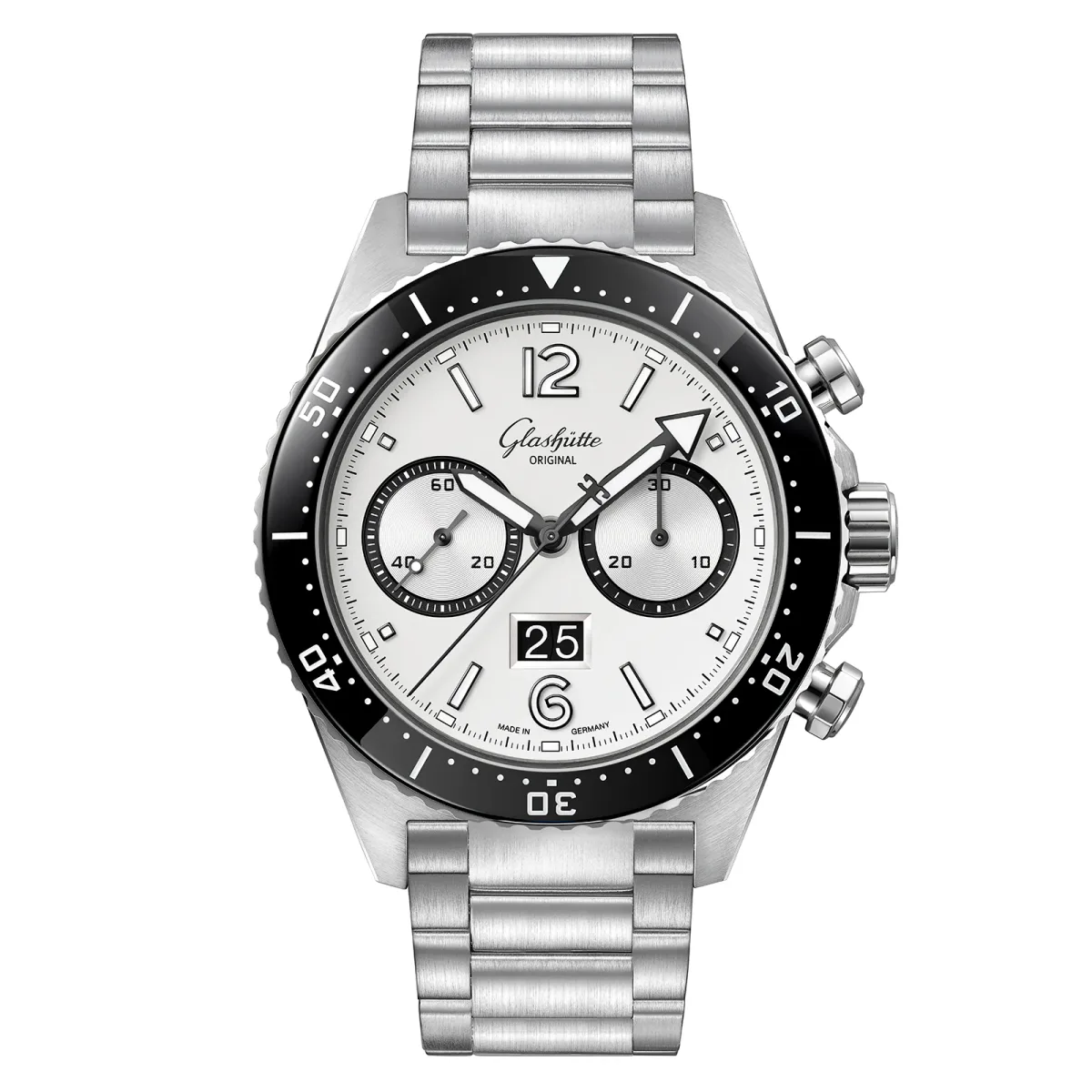 Glashutte Original SeaQ Chronograph 43mm Mens Watch - Stainless Steel