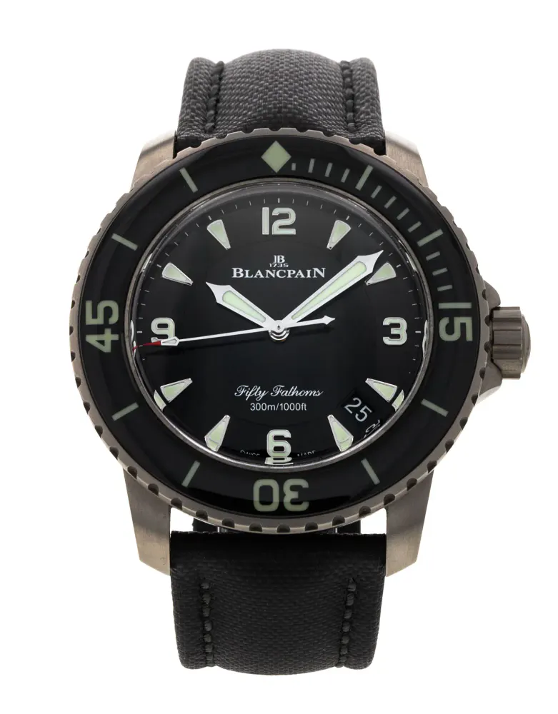 Blancpain Fifty Fathoms 5015-12B30-B52A — 2019 — Excellent in Black Quarter Arabic – Pre-owned watches