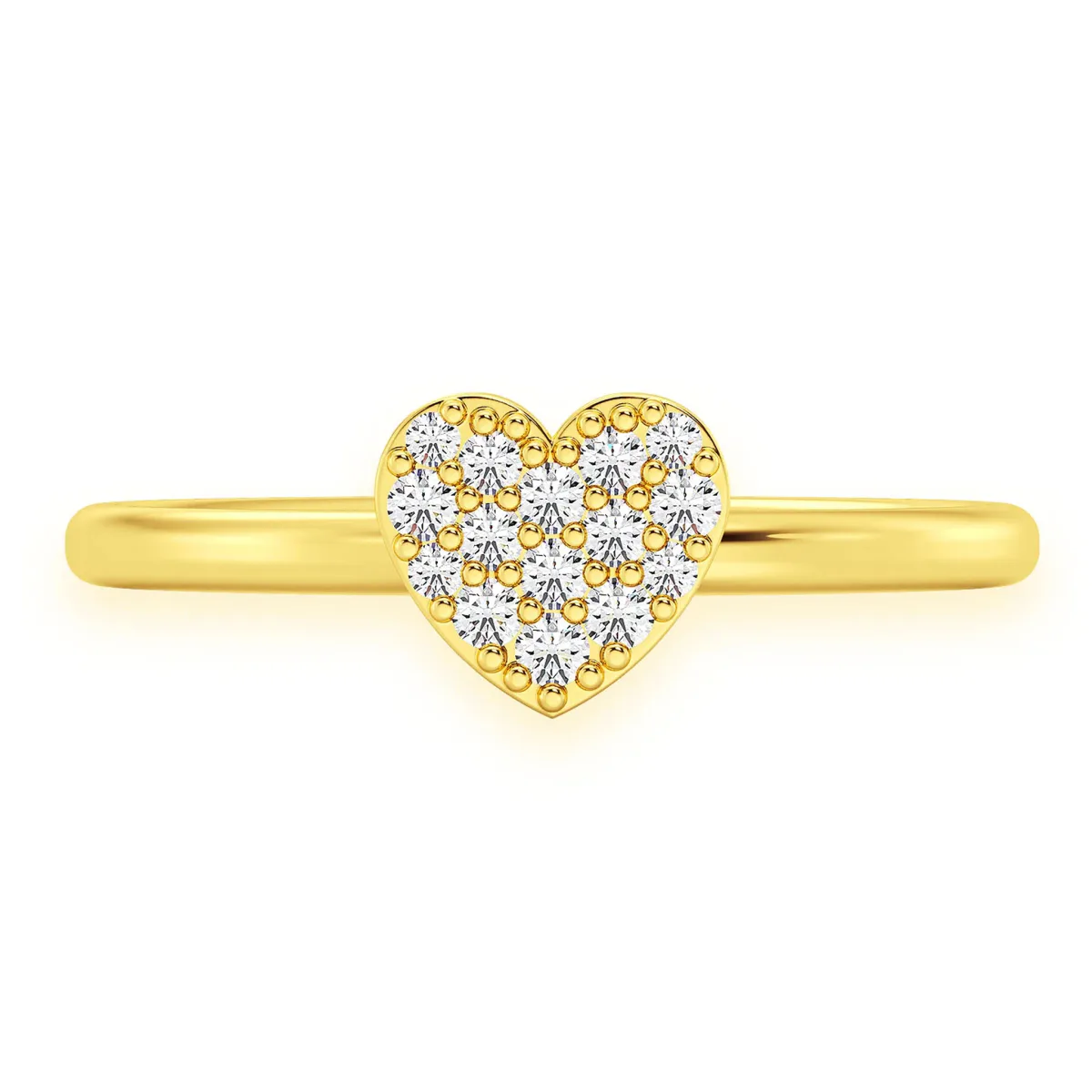 For Him Bubbly Heart Diamond Ring in 0.10ctw / Rose Gold / Lab Grown Diamond – Ring