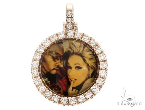 RINA - For Him FACTORY 14K Gold Custom Photo Pendant 0.75 Inch 64758 in Rose Gold – Pendant
