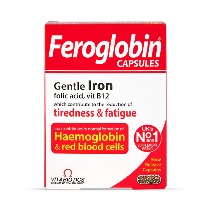 Vitabiotics Feroglobin B12 30 Capsules – Vitamins & Supplements > Minerals > Iron