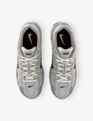 For Him P-6000 Leather and Mesh Trainers - 4.5 in COLLEGE GREY BURGUNDY CR, additional product view 2