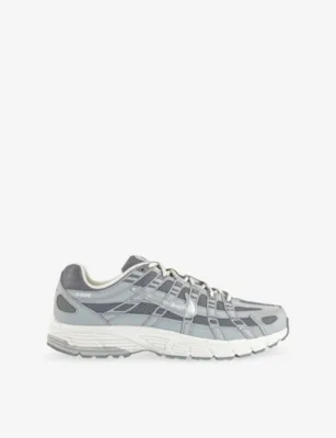 For Him P-6000 Leather and Mesh Trainers - 4.5 in LIGHT SMOKE GREY METALLI – Mens | Trainers | Lace up trainers