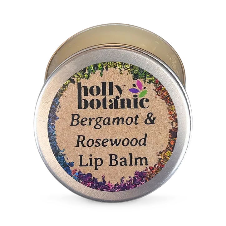 Holly Botanic Natural Lip Balm | Bergamot & Rosewood | 14g