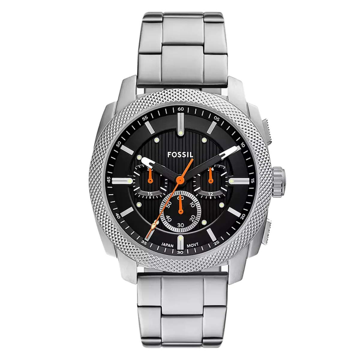 Fossil Machine Stainless Steel Black Chronograph Mens Watch