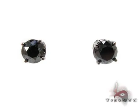RINA - For Him FACTORY Royal Black Diamond Earrings 19038 in Rose Gold – Earrings