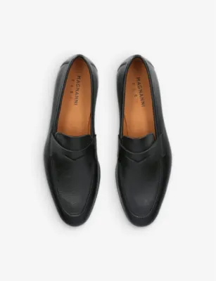 MAGNANNI Diezma leather penny loafers - EUR 45.5 / 11.5 UK MEN in BLACK, additional product view 2
