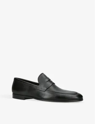 MAGNANNI Diezma leather penny loafers - EUR 45.5 / 11.5 UK MEN in BLACK, additional product view 3