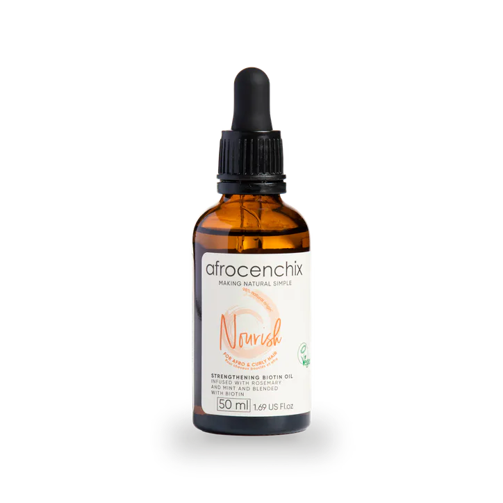 Afrocenchix Nourish, Strengthening Biotin Oil with Rosemary, Mint & Coconut Oil 50ml