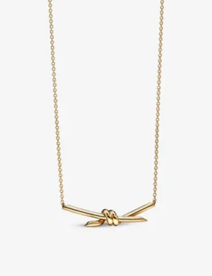 TIFFANY & CO Tiffany Knot 18ct yellow-gold pendant necklace