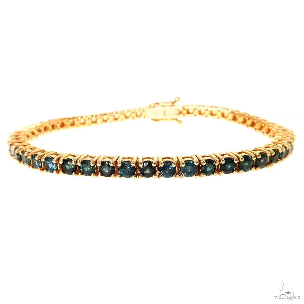 PIA - For Him GEMSTONES 20 Pointer Green Sapphire Tennis Bracelet 70008