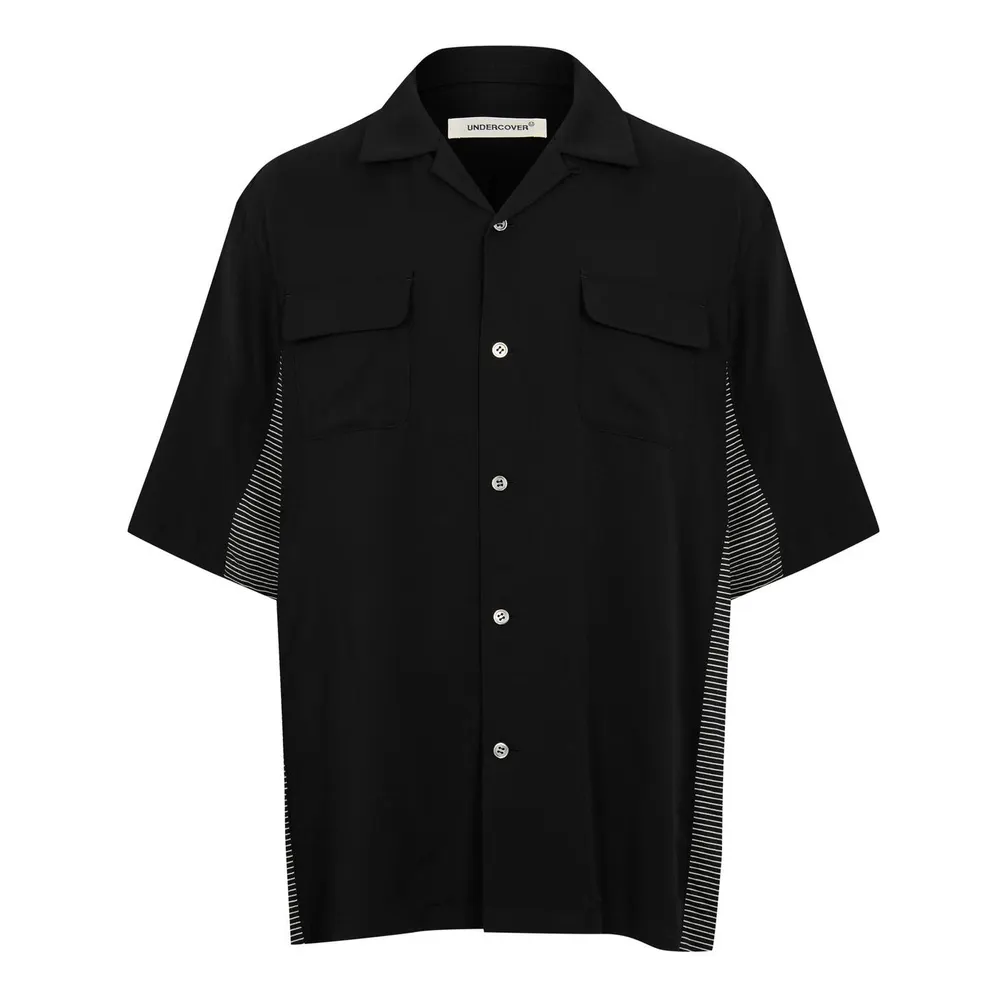 Undercover Men's Contrast Short Sleeve Patterned Shirt